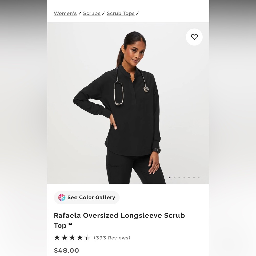 Figs Rafaela Oversized Longsleeve Scrub
Top